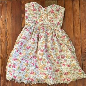 Anthropologie Floral Mini Dress